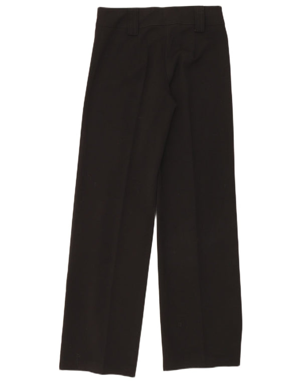 VINTAGE Womens Straight Suit Trousers Small W27 L32 Black Polyester