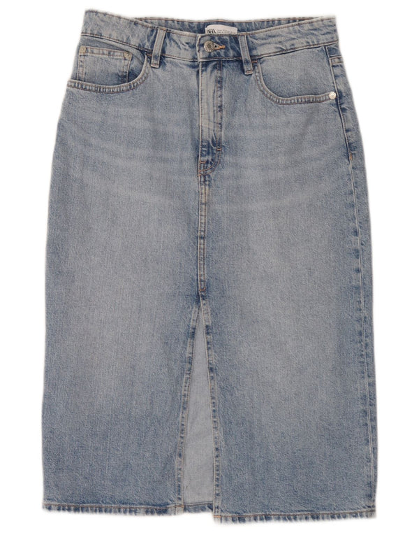Zara Womens Denim Skirt Medium W28 Blue