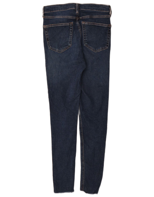 Topshop Womens Jamie Skinny Jeans W28 L29 Blue Cotton