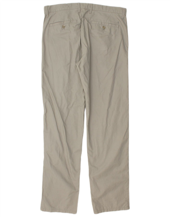 CALVIN KLEIN Mens Straight Chino Trousers W33 L32  Grey Cotton