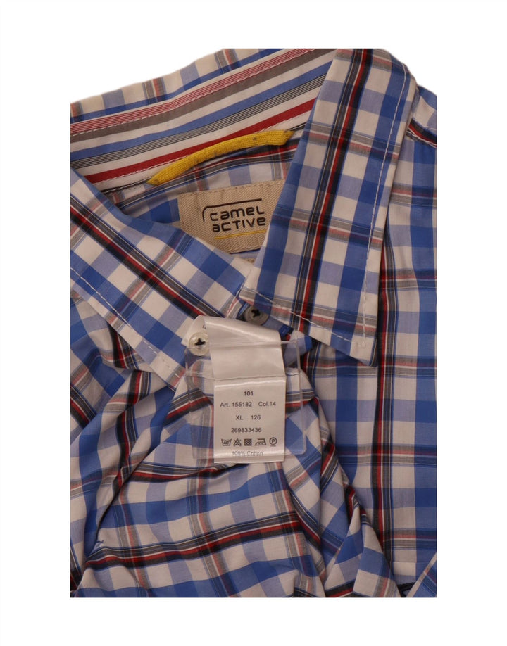 CAMEL ACTIVE Mens Shirt XL Blue Check Cotton