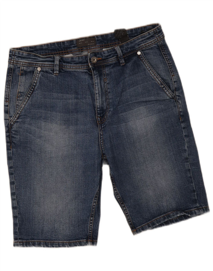 Zara Mens Denim Shorts EU 42 Large W32  Blue