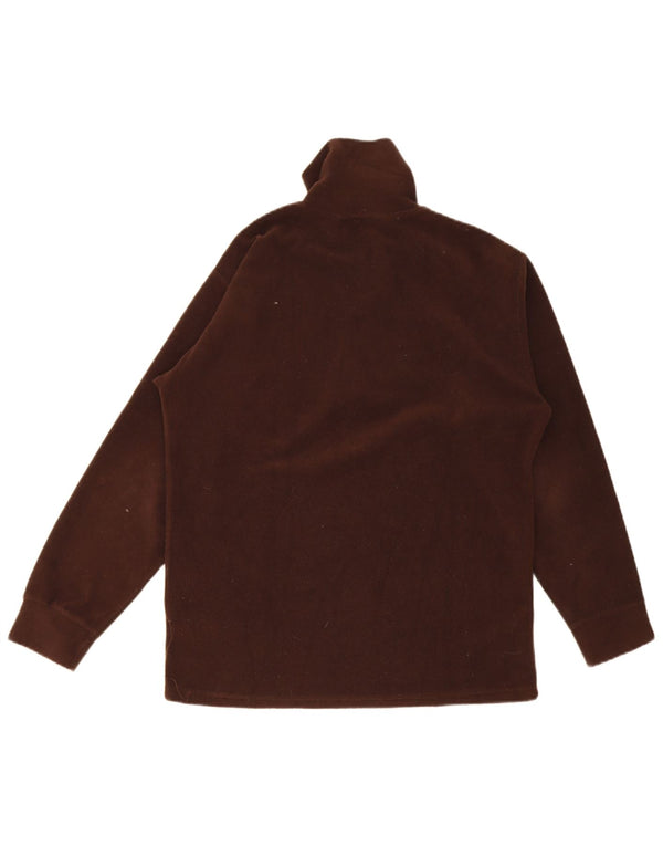 Fila Mens Zip Neck Fleece Jumper Medium Brown