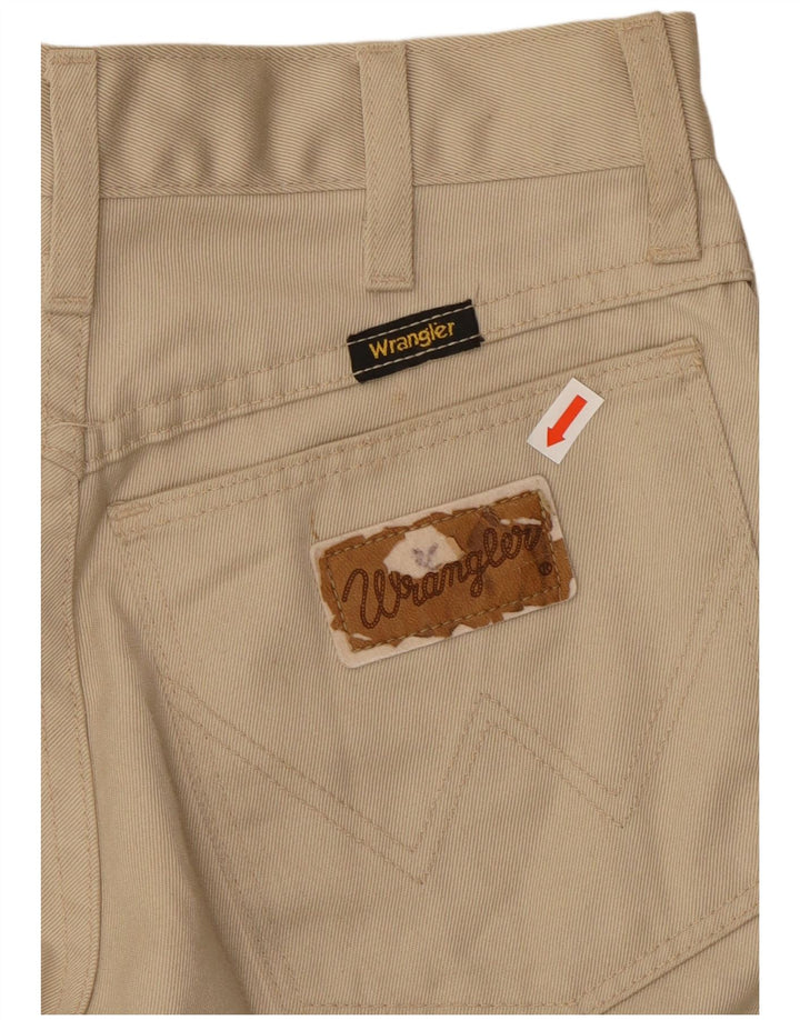 WRANGLER Womens Bootcut Casual Trousers W26 L32 Beige Cotton