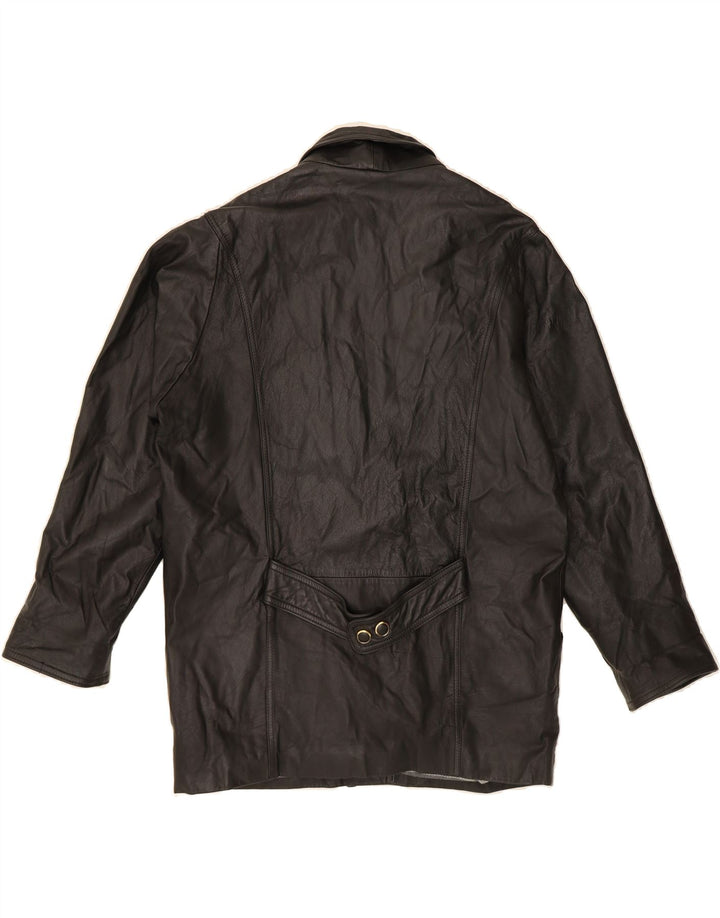 VINTAGE Womens Leather Jacket EU 40 Medium Black Leather Vintage Vintage and Second-Hand Vintage from Messina Hembry 