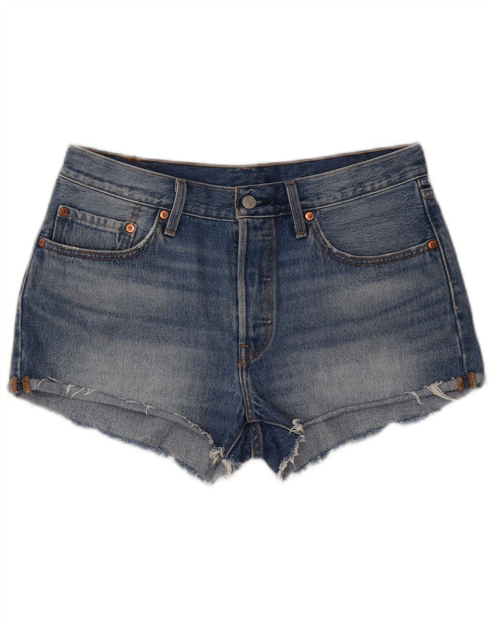 LEVI'S Womens 501 Denim Shorts W30 Medium Blue Cotton
