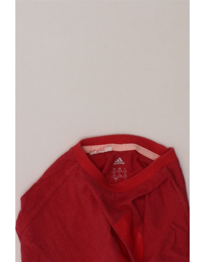 ADIDAS Boys Graphic T-Shirt Top 4-5 Years Red Vintage Adidas and Second-Hand Adidas from Messina Hembry 