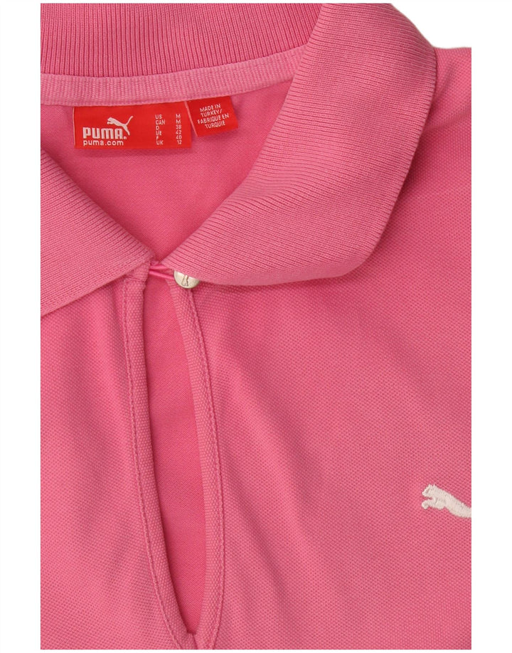 PUMA Womens Polo Shirt UK 12 Medium Pink