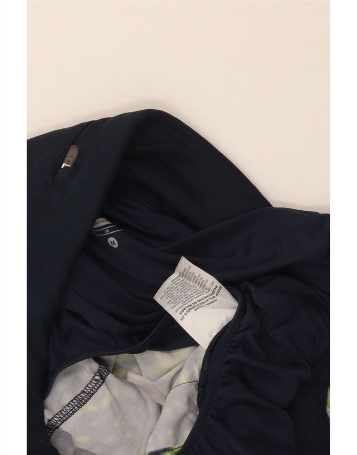 NIKE Womens Dri Fit Abstract Pattern Sport Shorts UK 14 Medium  Navy Blue