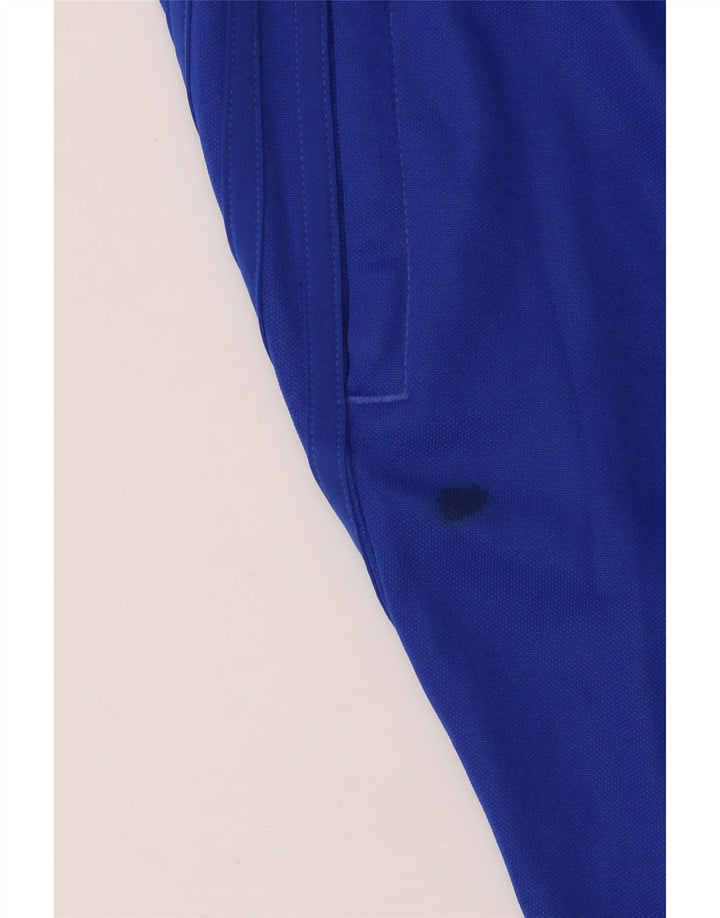 ADIDAS Boys Tracksuit Trousers 13-14 Years Blue Polyester