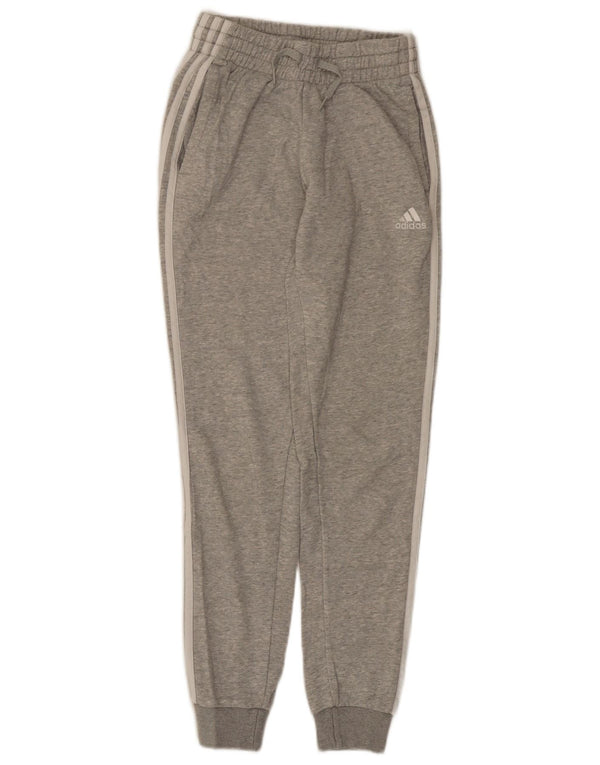 Adidas Womens Tracksuit Trousers Joggers UK 0/2 2XS  Grey Cotton