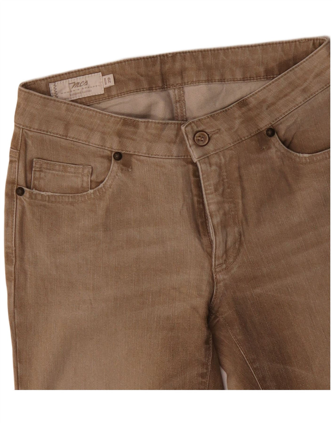 Marlboro Classics Womens Straight Jeans W29 L30 Beige Cotton