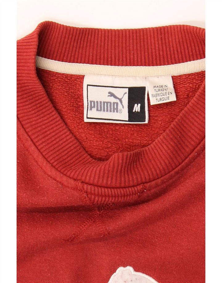 PUMA Mens Graphic Sweatshirt Jumper Medium Red