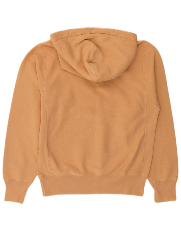 Champion Mens Hoodie Jumper Small Orange Cotton