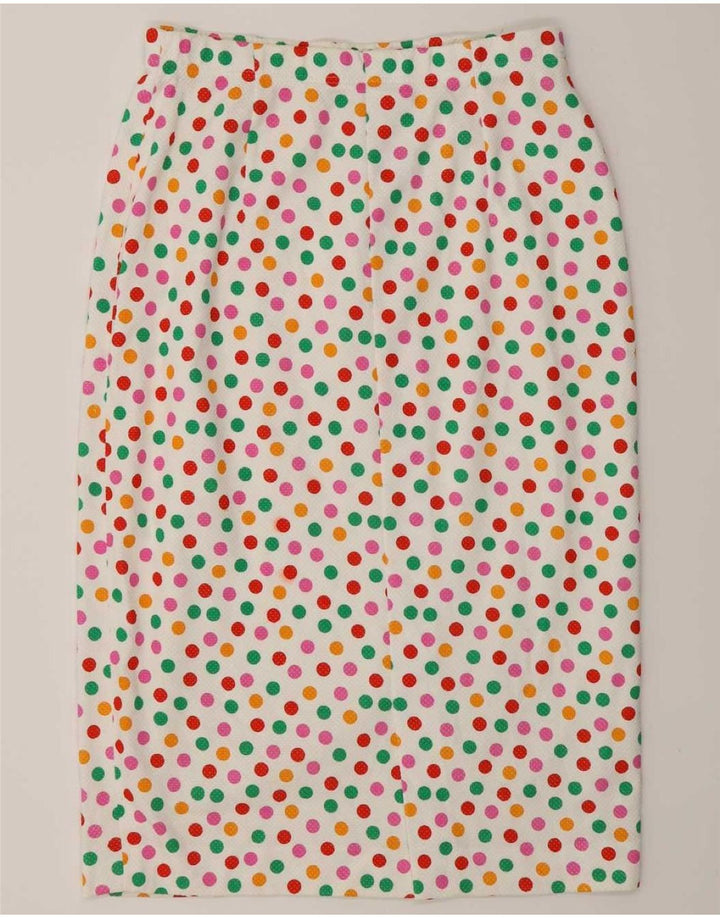 Liola Womens 4 Button 2 Piece Skirt Set IT 46 Large W28 White Polka Dot