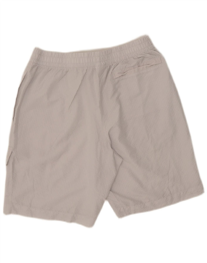 Reebok Mens Cargo Sport Shorts Large White Polyester