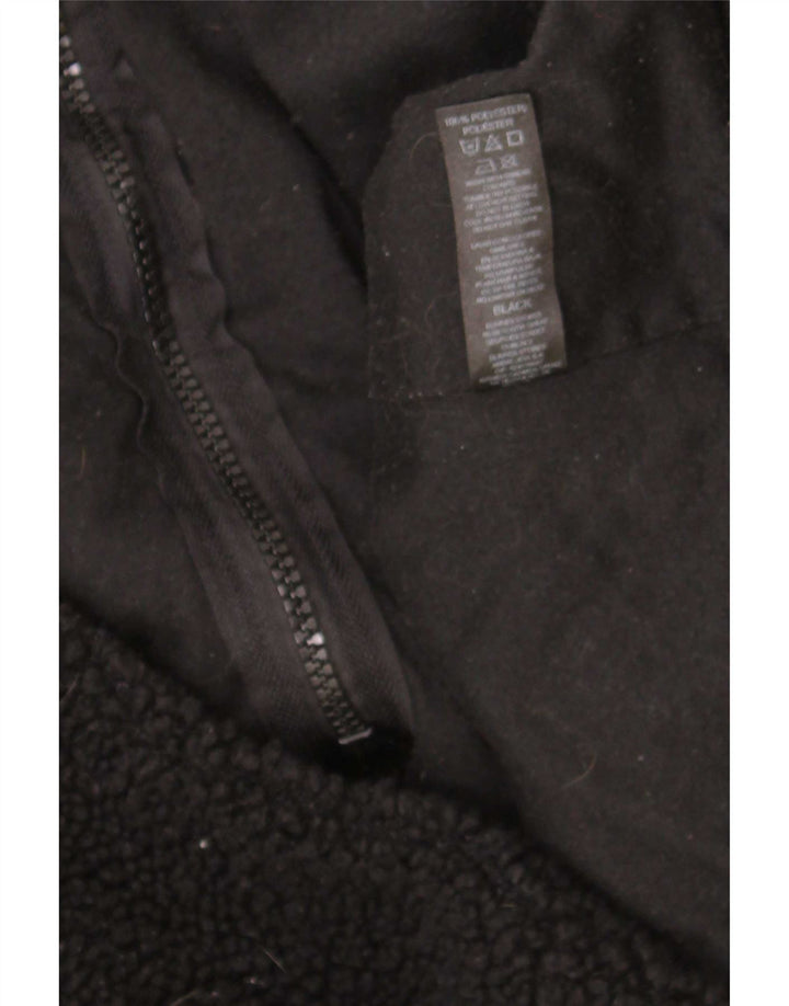 Dunnes Stores Womens Oversized Fleece Jacket UK 10 Small Black Polyester