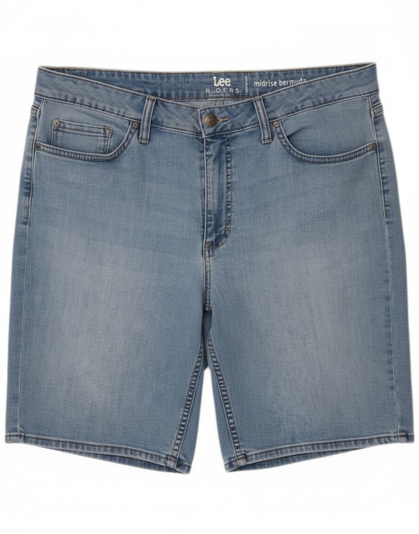 Lee Womens Mid Rise Denim Bermuda Shorts US 16 XL W36 Blue Cotton