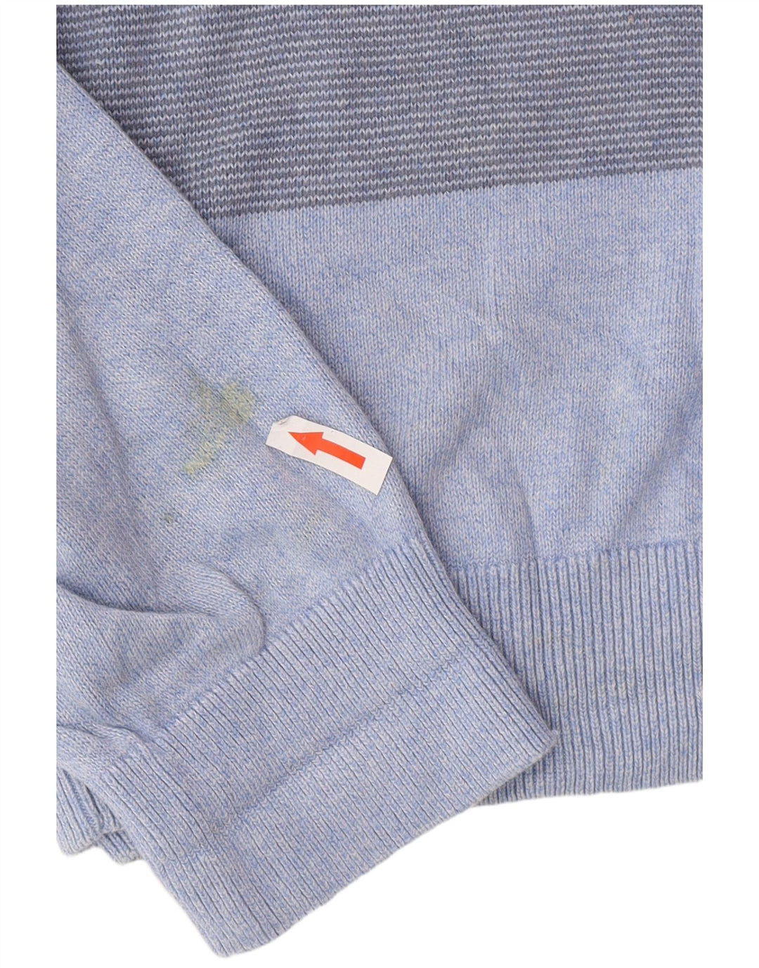 Marks & Spencer Mens Crew Neck Jumper Sweater Large Blue Striped