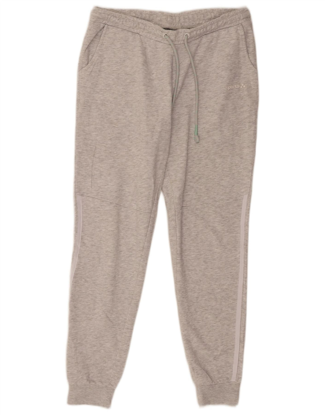 VINTAGE Mens Tracksuit Trousers Joggers Medium  Grey Cotton