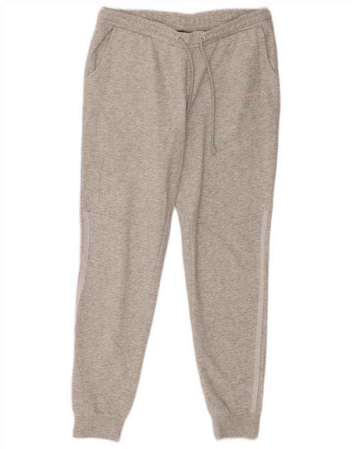 VINTAGE Mens Tracksuit Trousers Joggers Medium  Grey Cotton