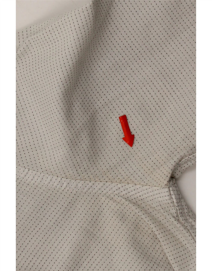 Levi's Mens Shirt Large White Spotted Cotton