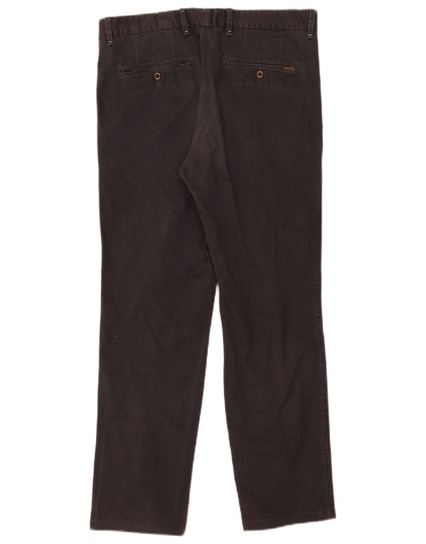 Massimo Dutti Mens Slim Fit Chino Trousers EU 42 Large W32 L29 Grey Cotton