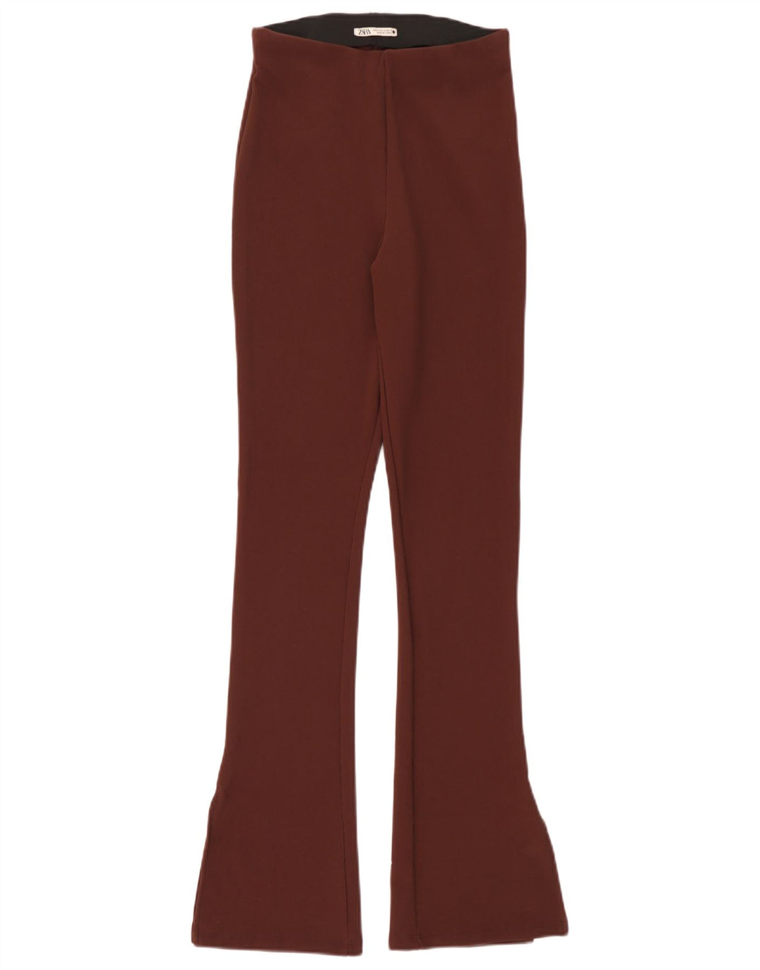 Zara Womens Flare Casual Trousers Medium W28 L32 Brown Polyester