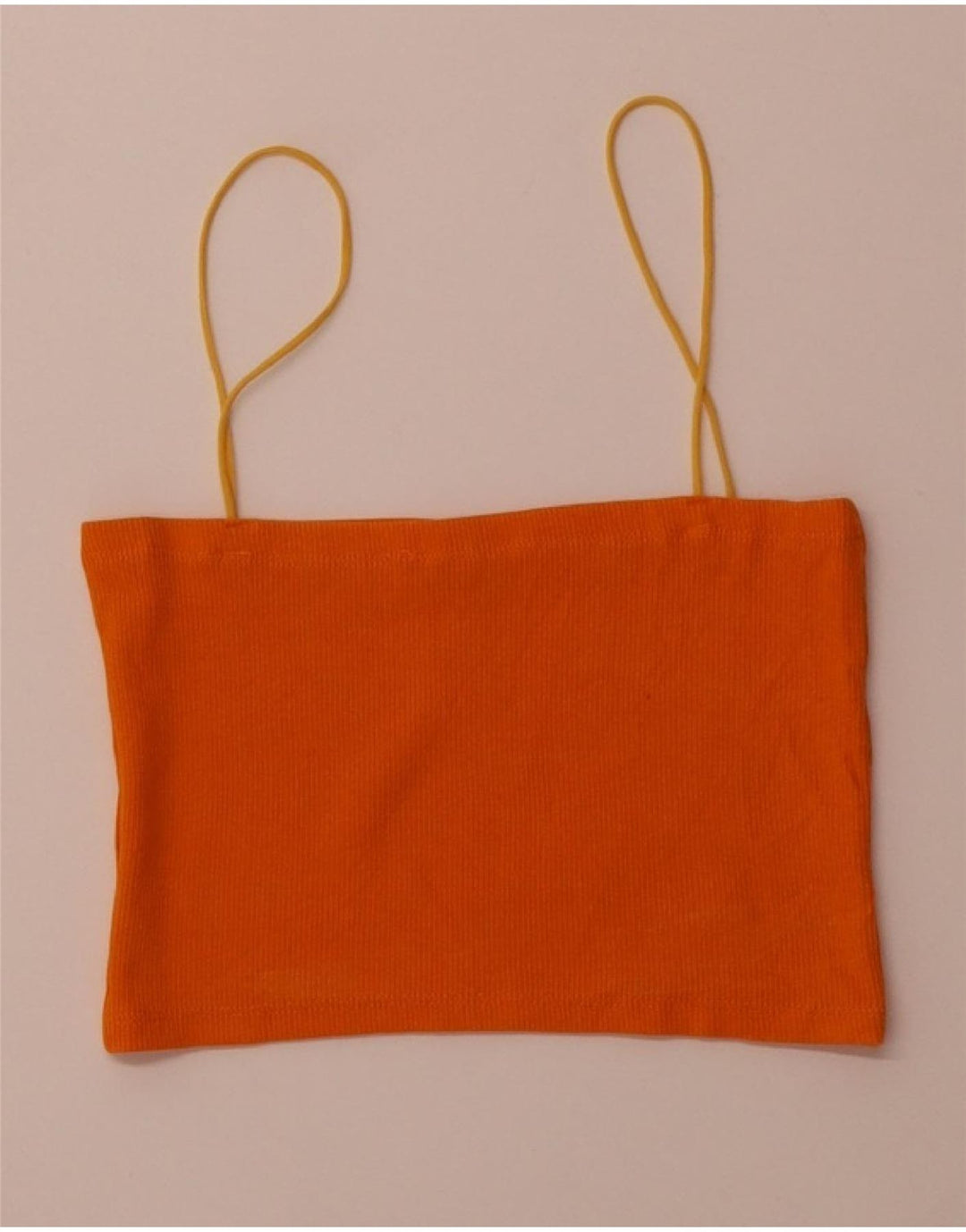 ZARA Womens Crop Cami Top UK 12 Medium Orange