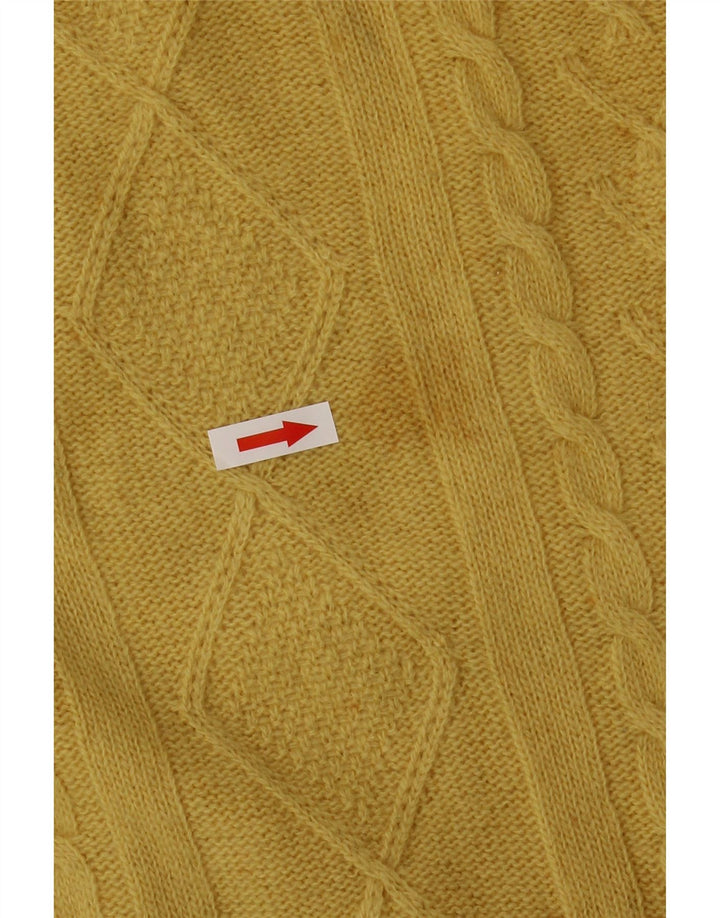 BENETTON Womens Turtle Neck Jumper Sweater UK 10 Small Yellow