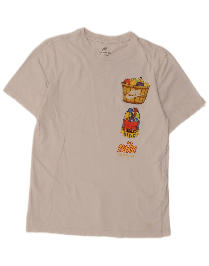 Nike Mens Graphic T-Shirt Top Small White Cotton