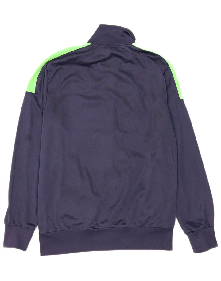 Lotto Boys Tracksuit Top Jacket 15-16 Years Navy Blue Colourblock Polyester