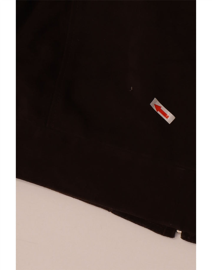 Poggiani Mirella Mens Suede Jacket IT 50 Large Brown Leather