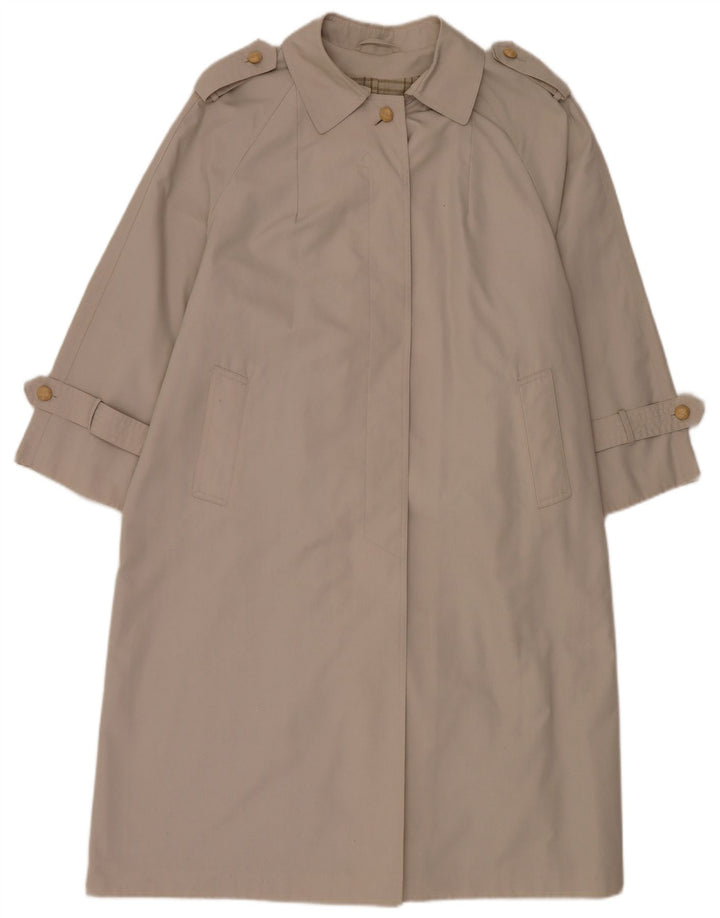 Vintage Womens Trench Coat UK 20 2XL Beige Polyester