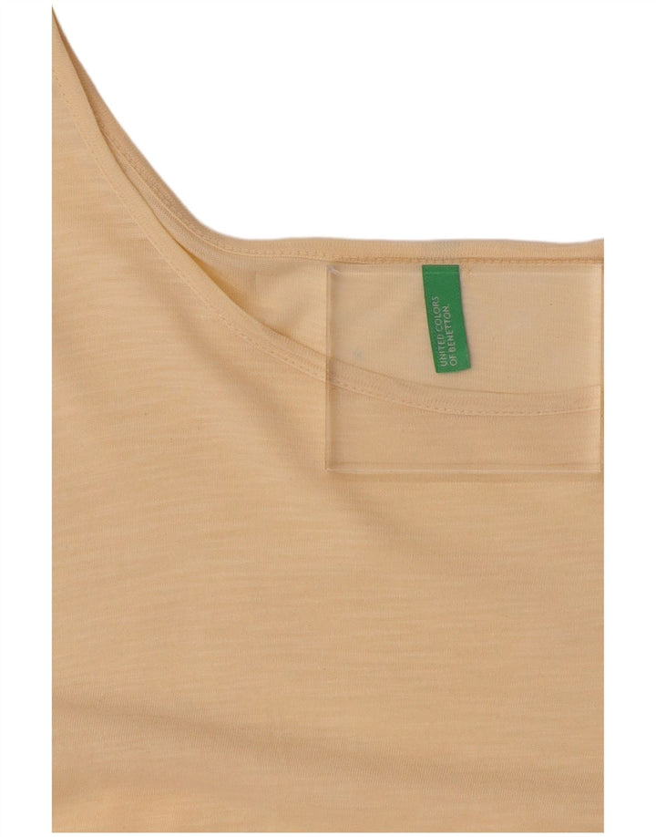 BENETTON Womens T-Shirt Top UK 16 Large Beige
