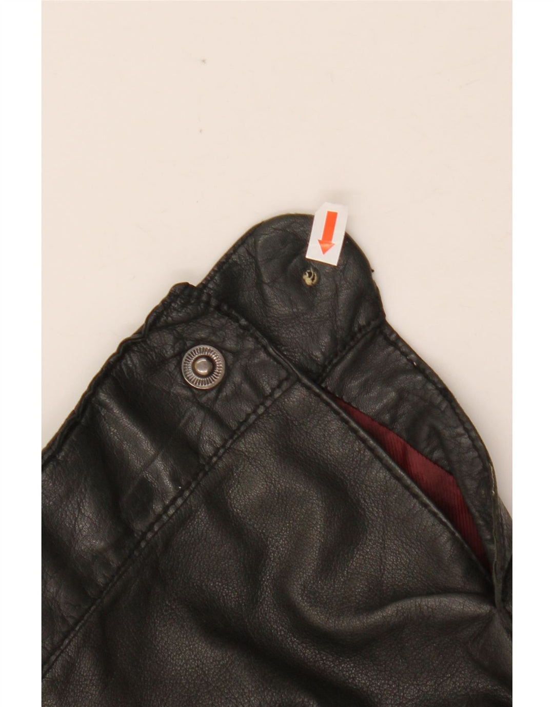 TED BAKER Mens Leather Jacket Size 5 XL Black Leather