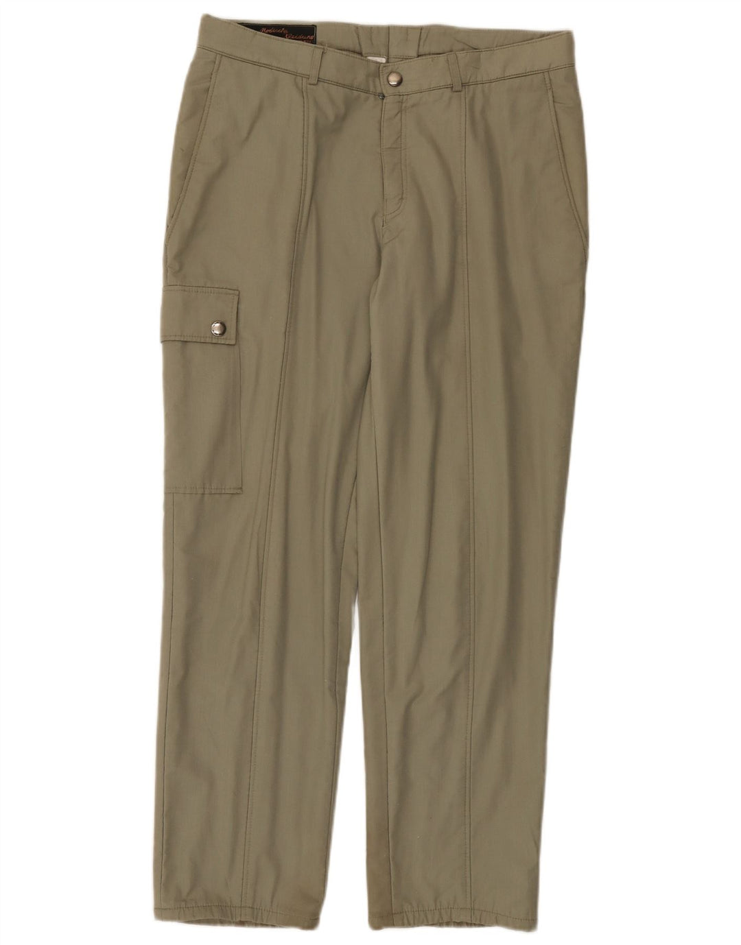 VINTAGE Mens Straight Cargo Trousers W32 L29 Khaki