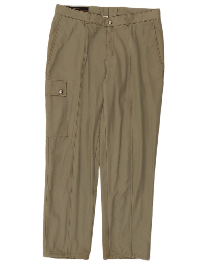 VINTAGE Mens Straight Cargo Trousers W32 L29 Khaki