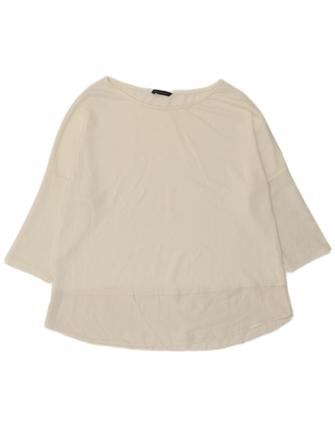 Marks & Spencer Womens Top 3/4 Sleeve UK 18 XL Off White