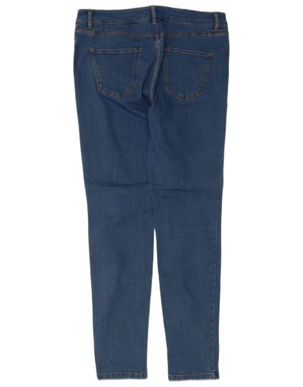 Massimo Dutti Womens Skinny Jeans EU 42 Large W32 L29 Blue Floral Cotton