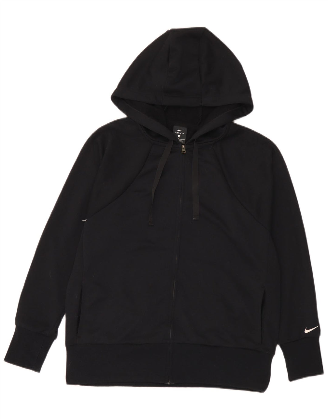 Nike Mens Dri Fit Zip Hoodie Sweater Small Black