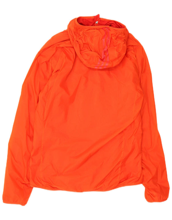 Adidas Mens Hooded Reversible Jacket UK 40/42 Medium Orange Nylon