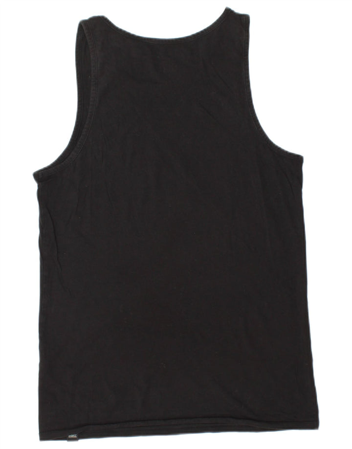 O'NEILL Mens Regular Fit Graphic Vest Top Small Black Cotton