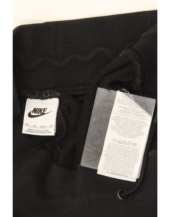 NIKE Womens Tracksuit Trousers Joggers UK 6 XS Black Cotton
