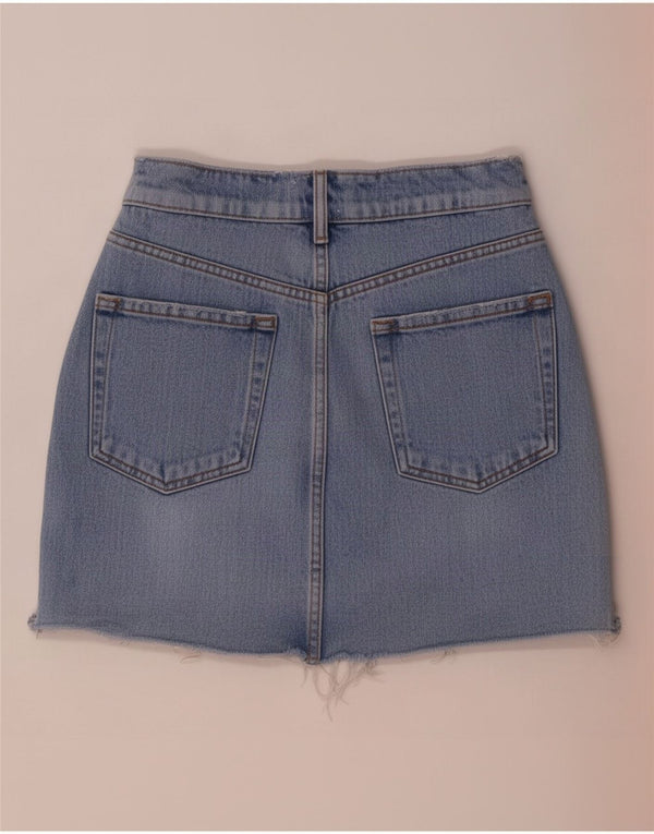 Zara Womens Mini Denim Skirt XS W24 Blue