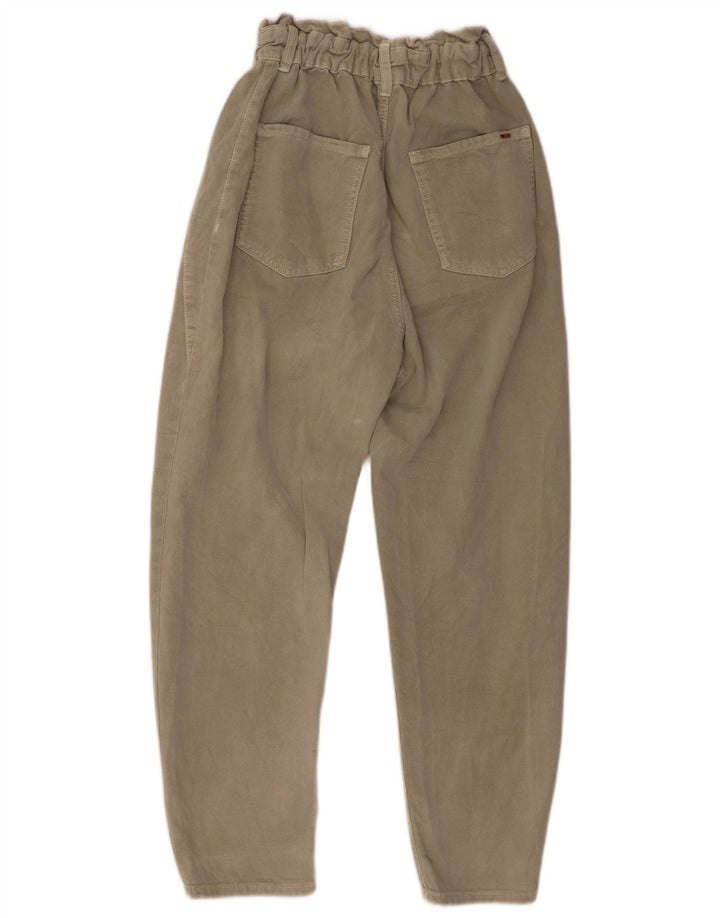 ZARA Womens High Waist Tapered Casual Trousers EU 36 XS W26 L26 Grey