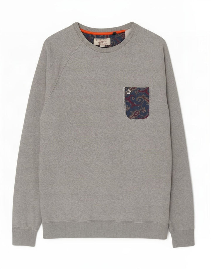 Penguin Mens Sweatshirt Jumper XL Grey