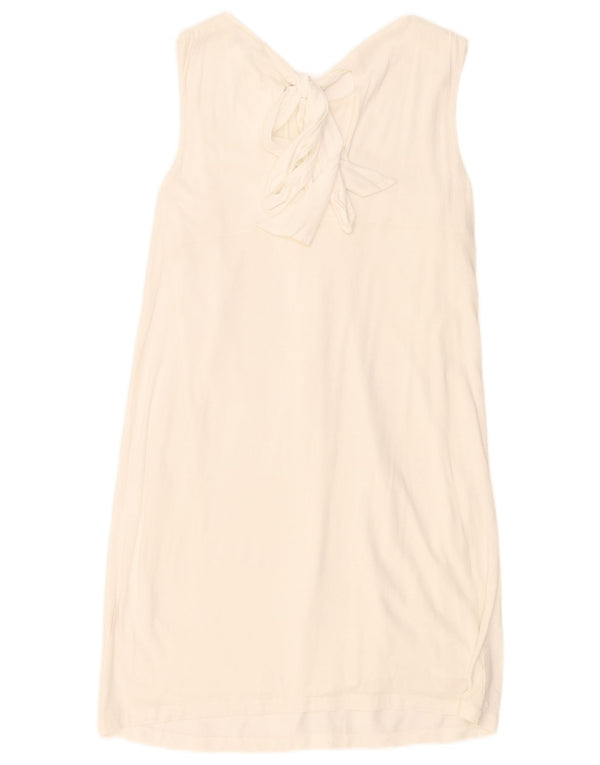 Massimo Dutti Womens Sleeveless Regular Shift Dress UK 10 Small White