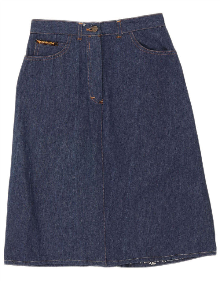 OKLAHOMA Womens High Waist Denim Skirt IT 46 Large W27  Blue