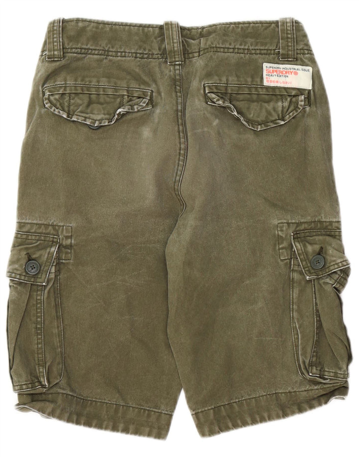 SUPERDRY Mens Cargo Shorts Small W29  Khaki Cotton